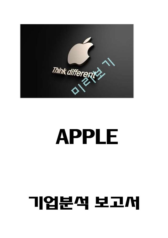 애플 APPLE 기업현황과 성공요인분석및 애플 경영혁신 성공사례분석및 애플 미래 마케팅전략 수립   (1 )